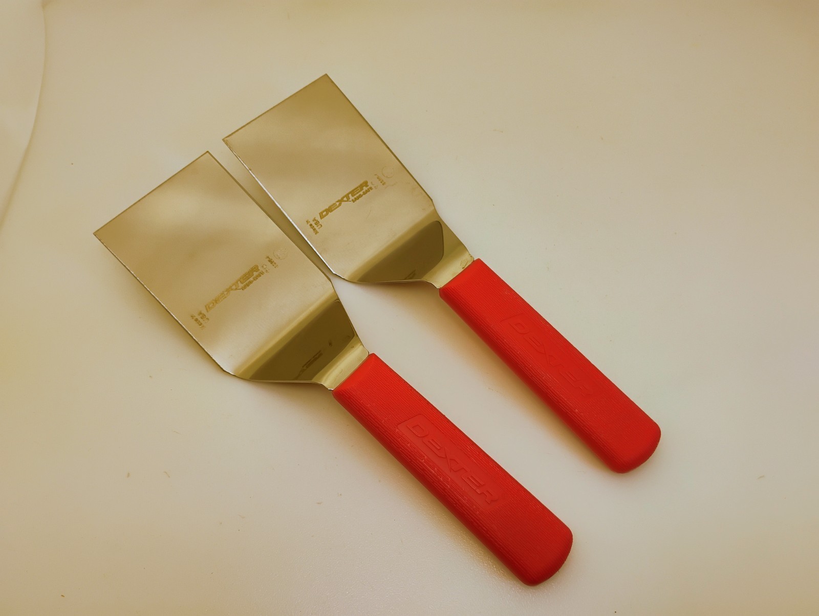 Dexter USA Set(2) 4X3 Spatulas Server Turners Grill Griddle S286-4 Stainless Red