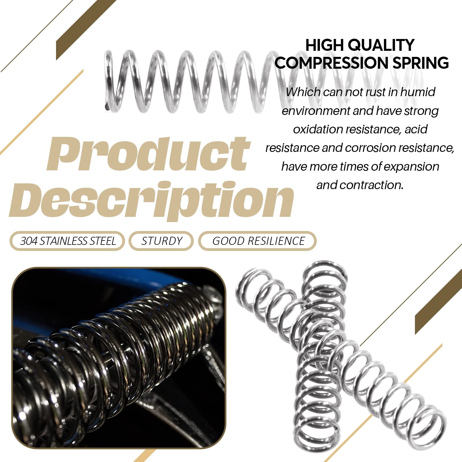 Micro Miniature Small Compression Spring 304 Stainless Steel 0.25mm Wire Diamete