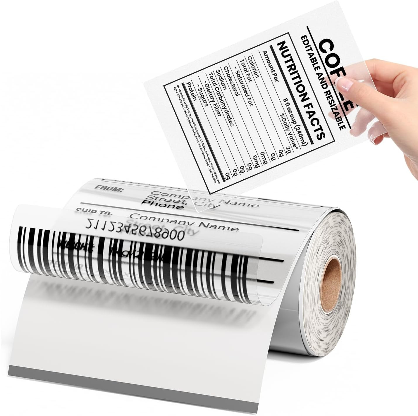 Thermal Labels 4×6 Clear Waterproof Shipping Labels 100 Roll