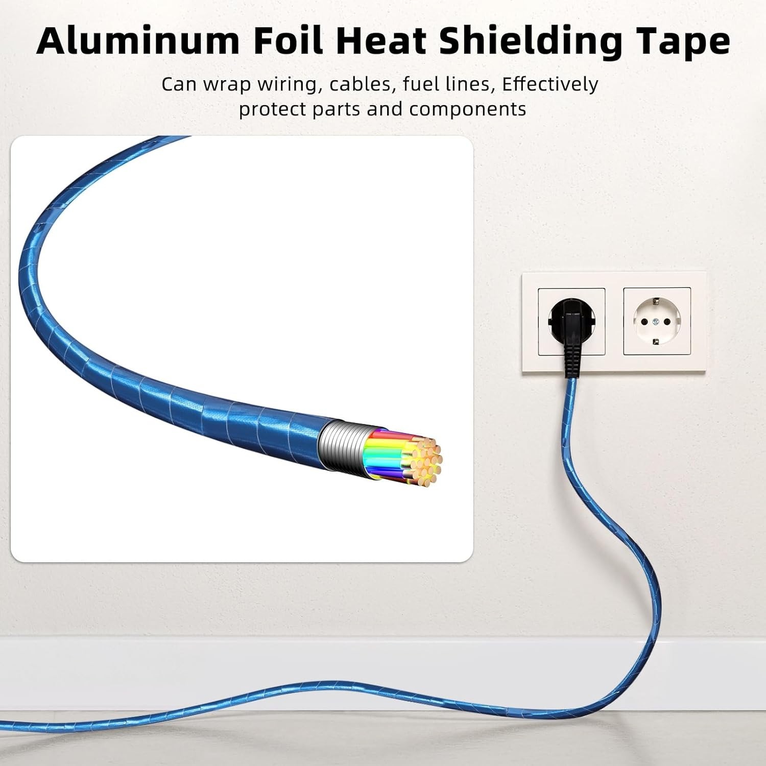 Heat Shield Tape Aluminum Foil Tape Reflective Fiberglass Insulation Waterpro…