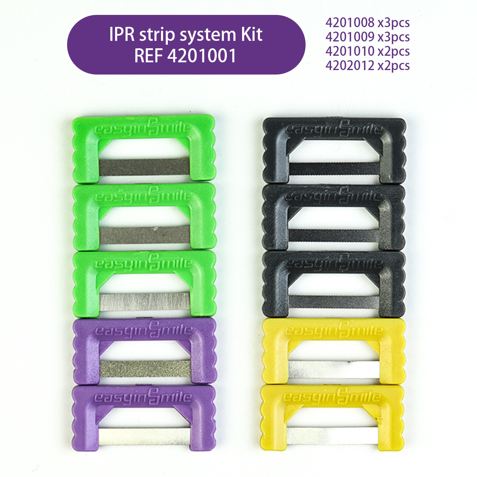 10Pcs Dental Interproximal Reduction Strip Orthodontic Polishing IPR Strips Kit