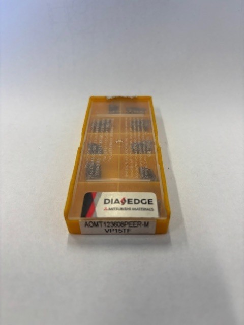 Mitsubishi AOMT123608PEER-M | New Carbide Inserts | Grade VP15TF | 12pcs