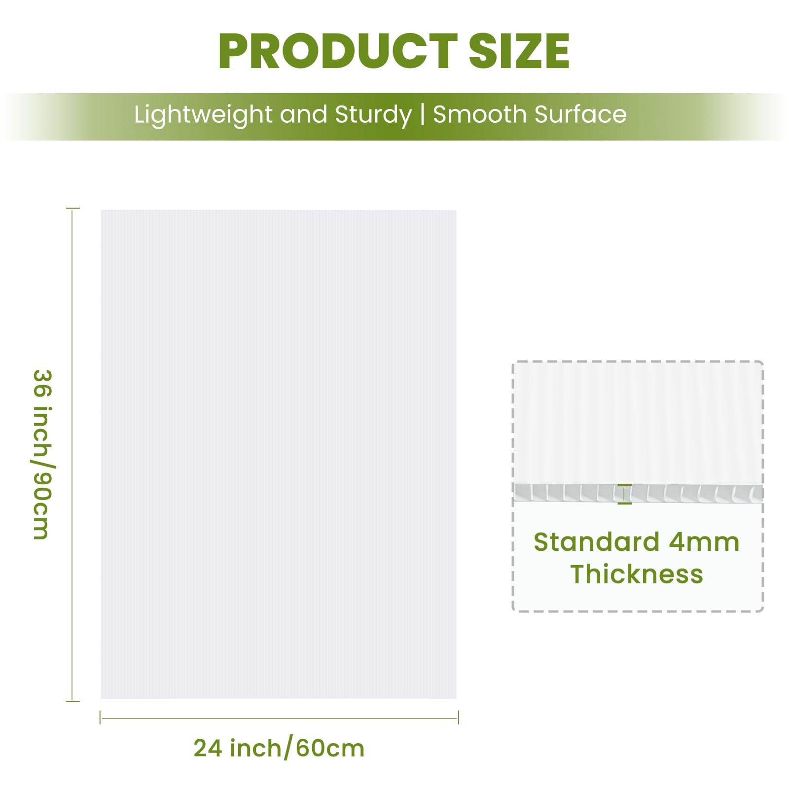 24 x 36 Inches Corrugated Plastic Board, 10 Pcs Poster Boards for Yard Signs,…