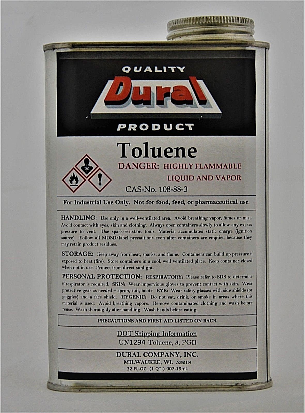 Toluene 3 Gallons (12 quarts) – Solvent and Thinner no CA
