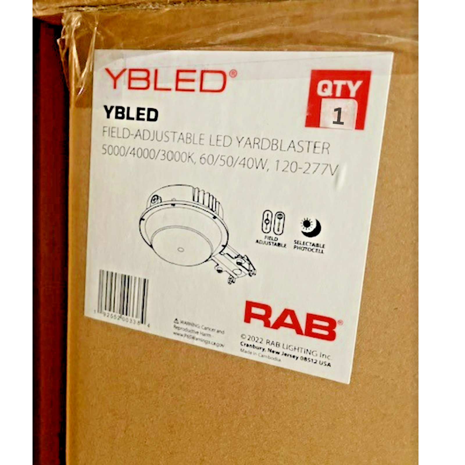 RAB YBLED Field-Adjustable LED Yardblaster – Versatile Outdoor Lighting Solution