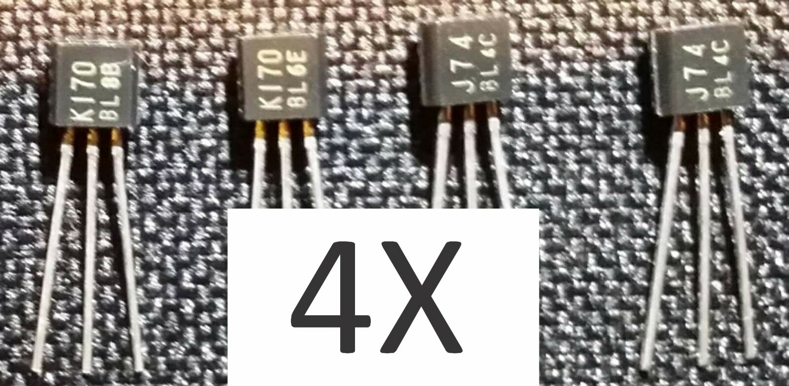 Toshiba 2SJ74 + 2SK170 LAB MATCH QUAD to 0.1mA (7.0 – 9.0 mA range “BL” “B”)