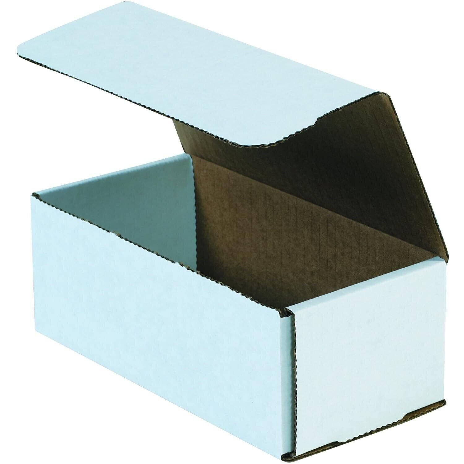 50 10″ x 4″ x 3″ White Corrugated Mailers Die Cut Tuck Flap Boxes Free Shipping