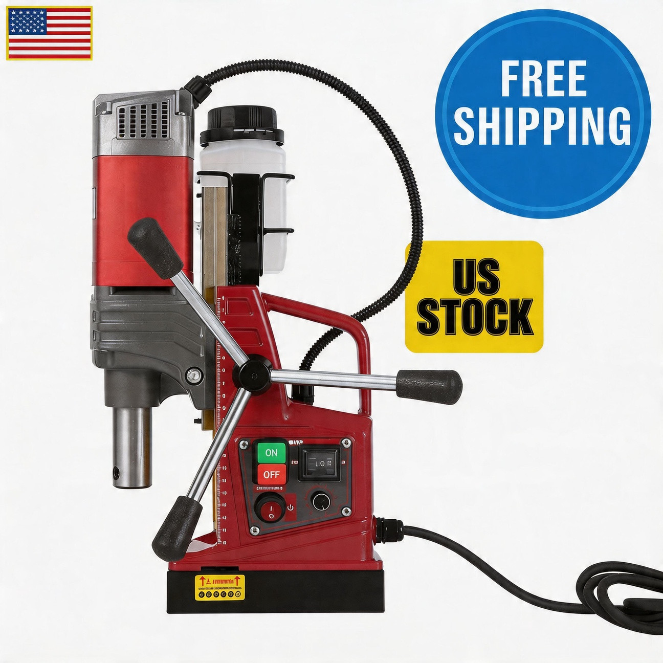 1550W Magnetic Press, Portable Mag Drill with 14000N/3147 Lbf Magnetic Drill