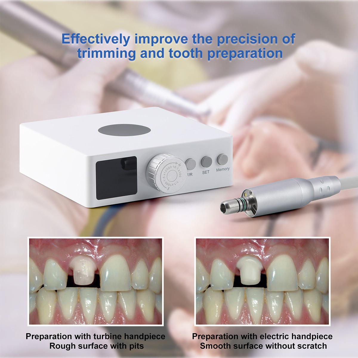 Dental Electric LED Brushless Micro Motor/1:1/1:5/16:1 Increasing Handpiece