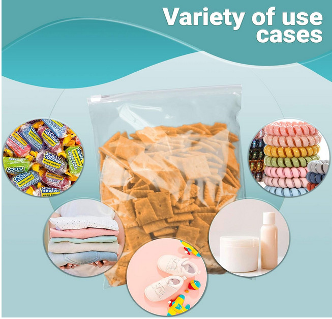250 Pcs Clear Zip Top Slider Bags, Reclosable, 2.75 Mil, 9″ x 12″