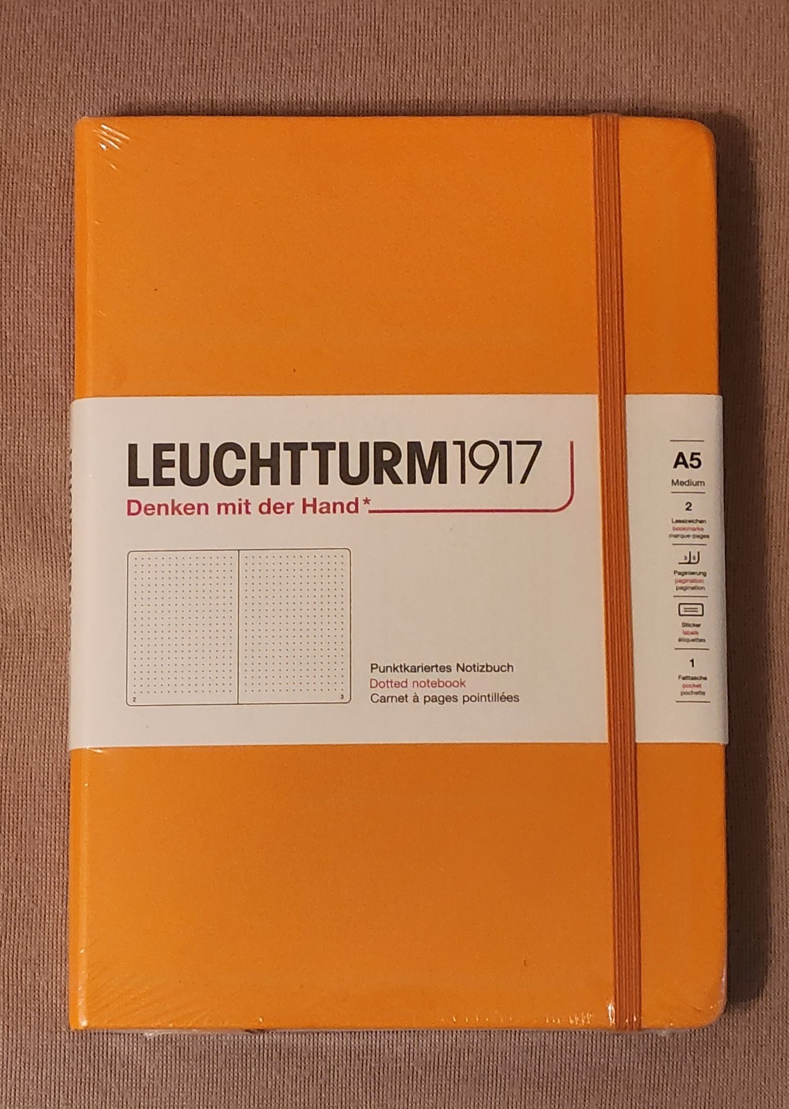 Leuchtturm 1917 Hardcover Dot Grid Notebook in Rising Sun – A5 – NEW SEALED