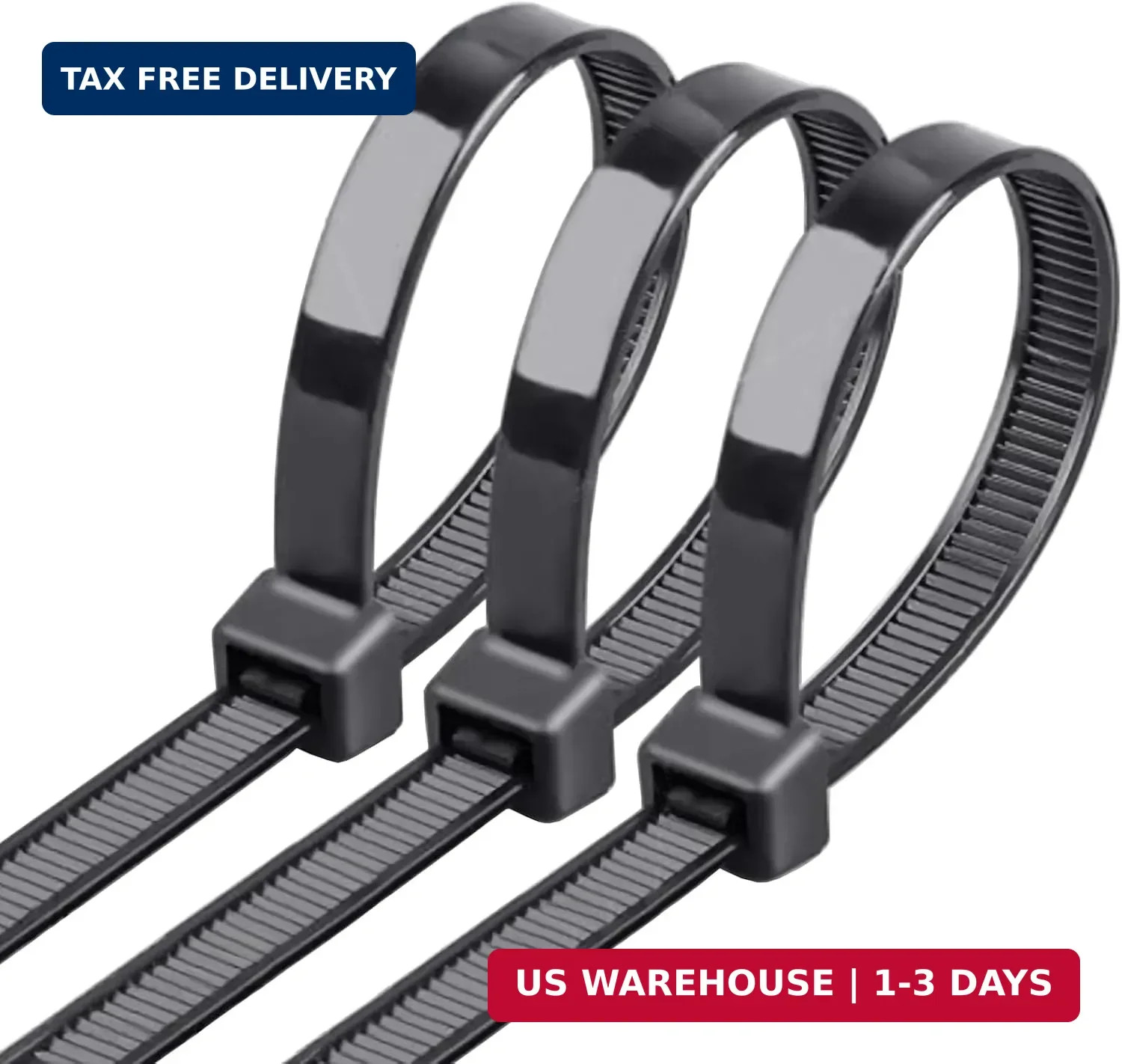Heavy Duty Cable Ties 24 Inch 50 Pack, UV Resistant Outdoor Zip Ties with 200 lb