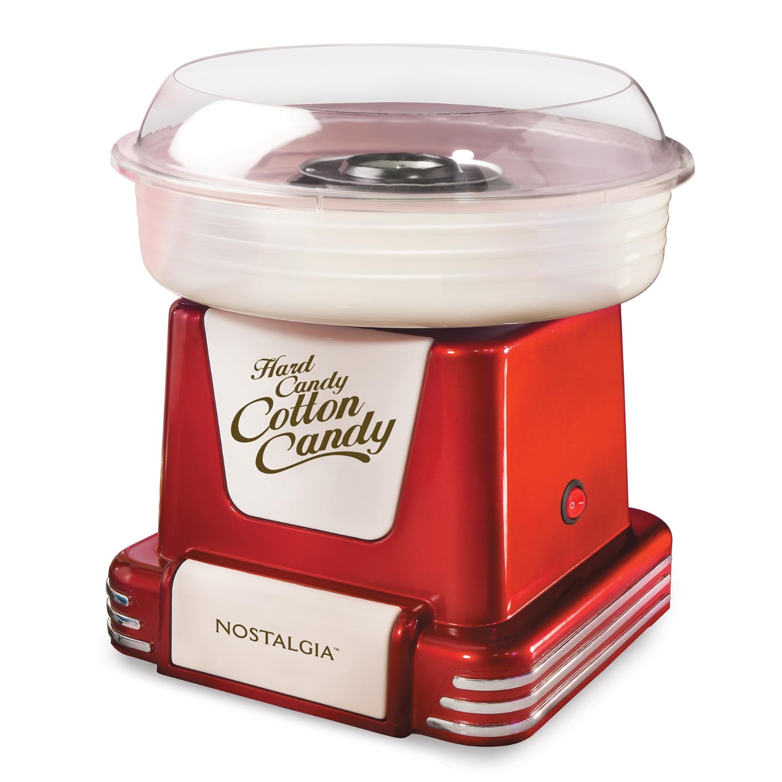 Nostalgia Retro Cotton Candy Maker White & Red PCM805RETRORE Hard Candy & Sugar