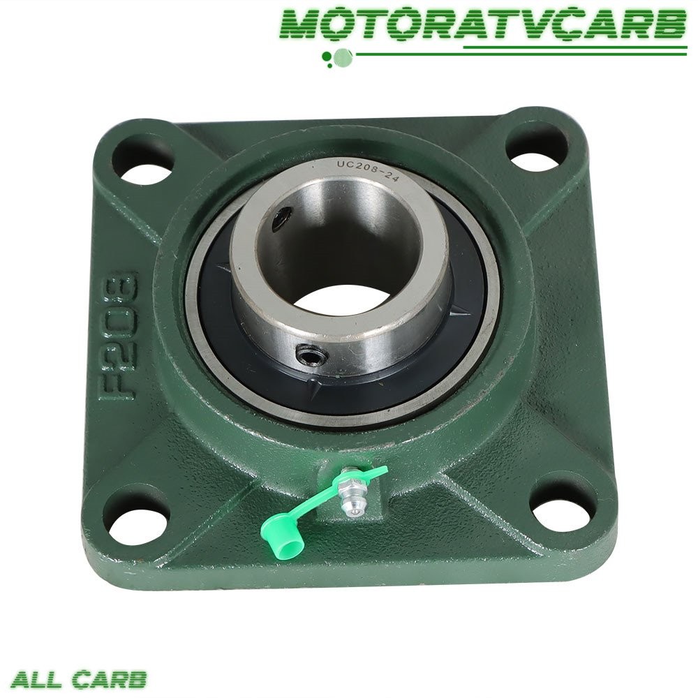 ALL-CARB 10PCS UCF208-24 1.5″ Bore Pillow Block Flange Bearing 4 Bolt Solid Base