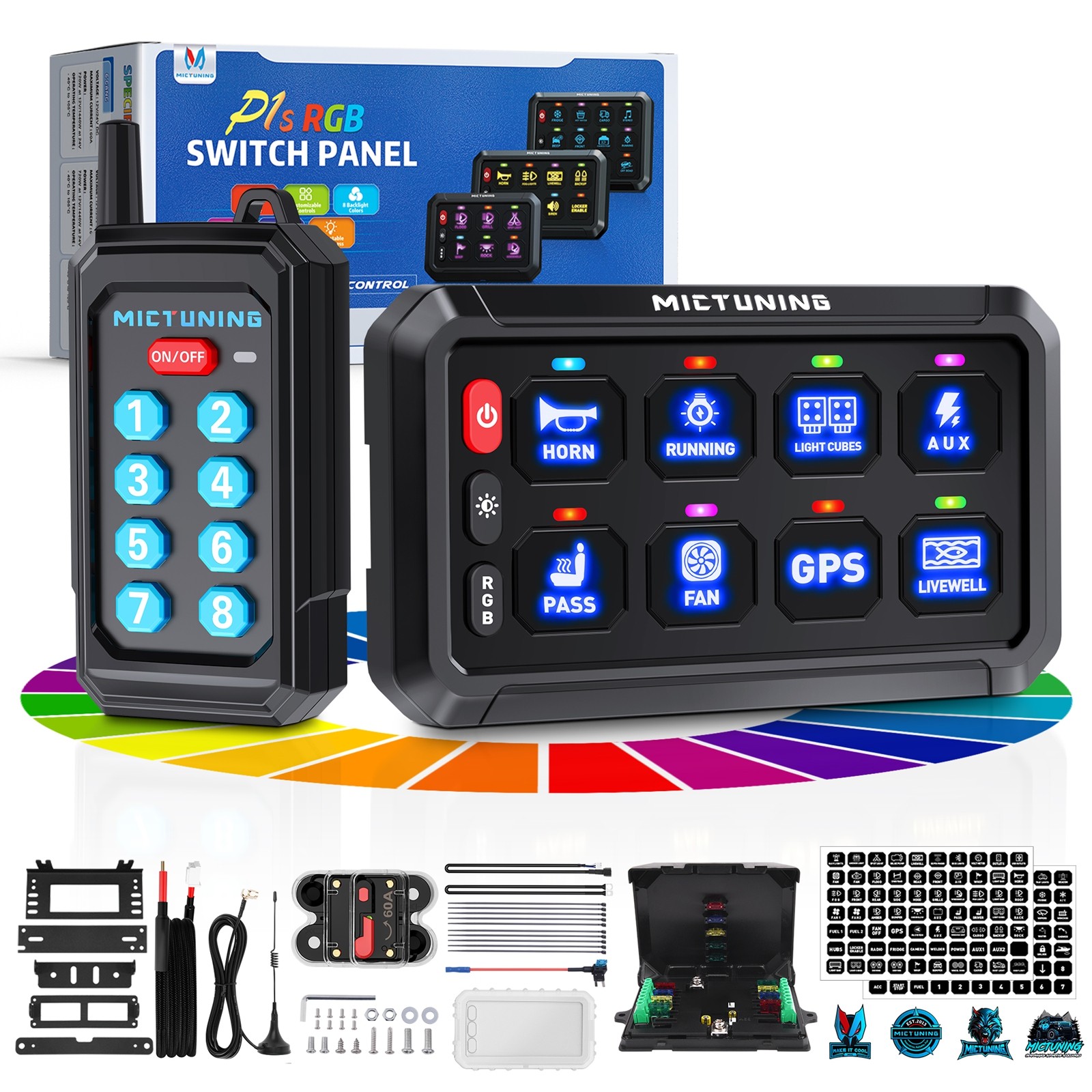 P1Y APP / 230FT Wireless Remote Control Switch Panel Lights Circuit Relay System