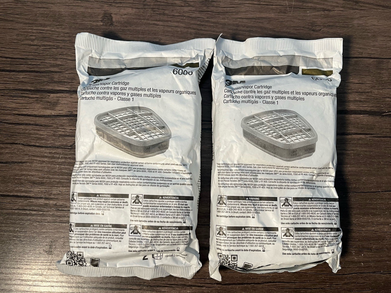 3M Multi Acid Gas/organic Vapor Cartridges 6006 6000 Series NEW PACK OF 2