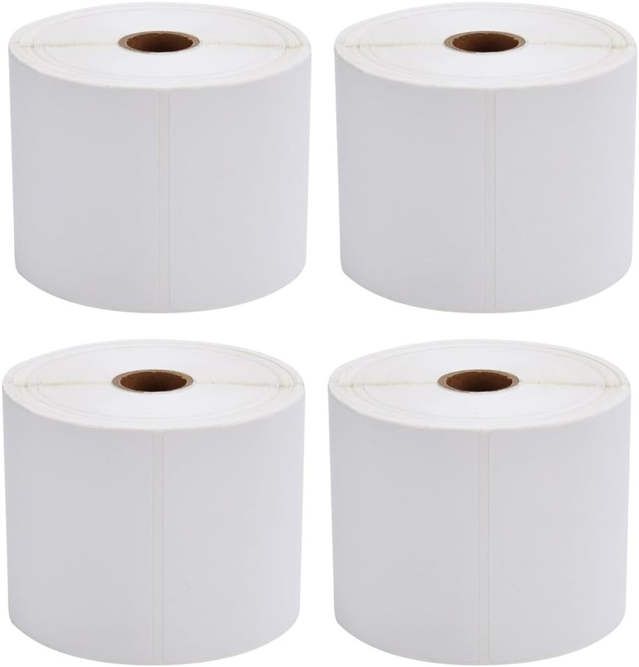 4X6 Direct Thermal Shipping Labels – 4 Rolls of 450 Labels/Roll, Compatible w…