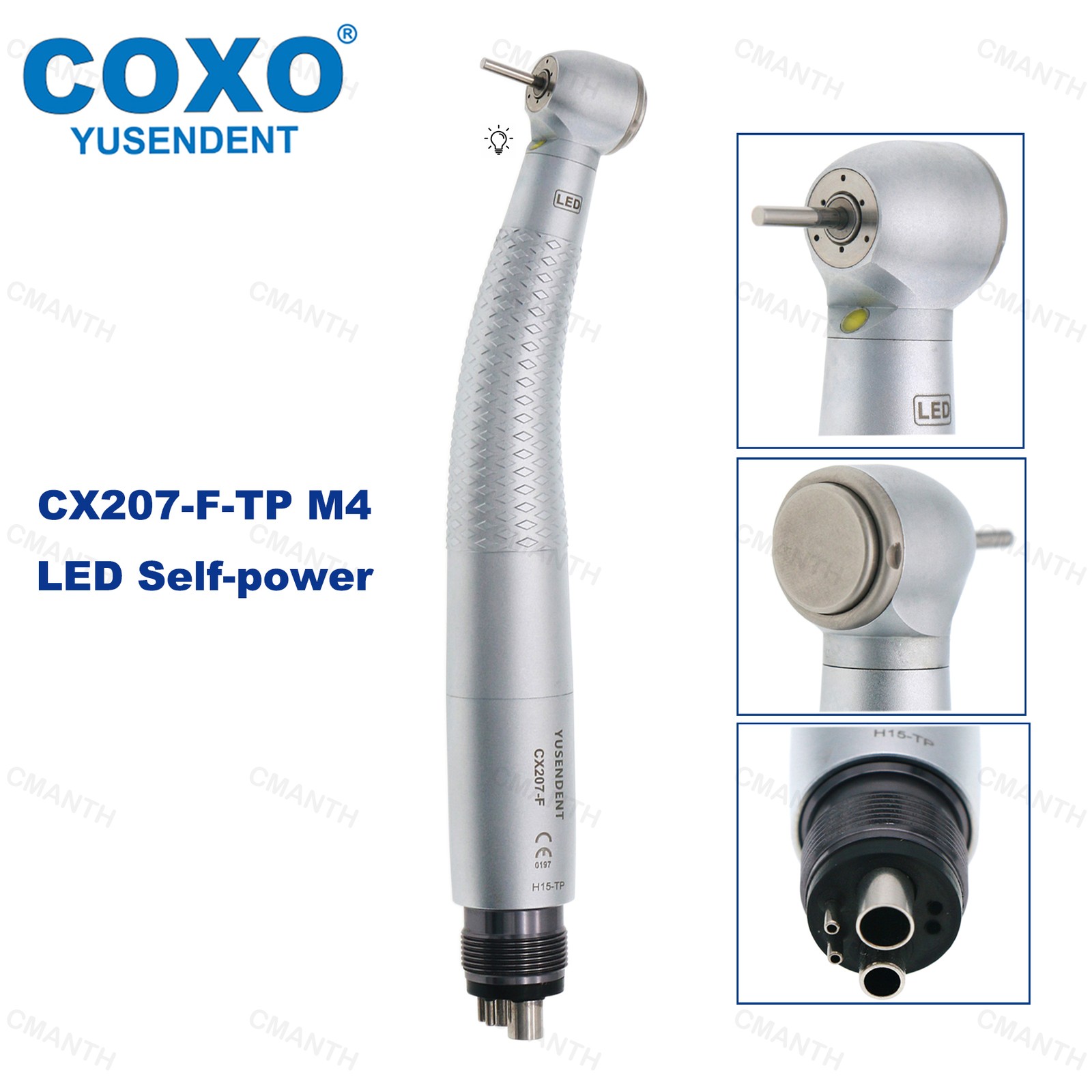 COXO Dental High Speed Handpiece Self-power Air Turbine 2/4 Holes Fit KAVO NSK
