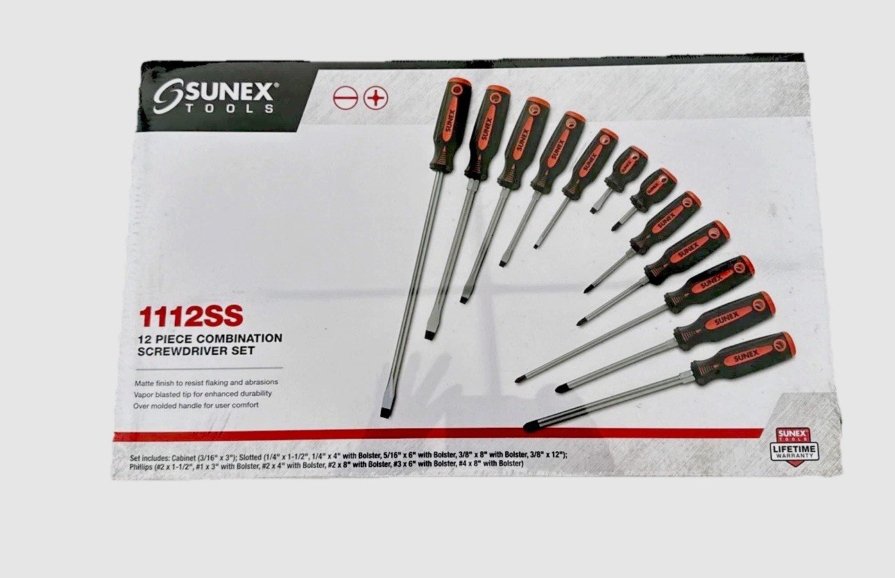 Sunex 1112SS SUNEX 12-Piece Combination Screwdriver Set