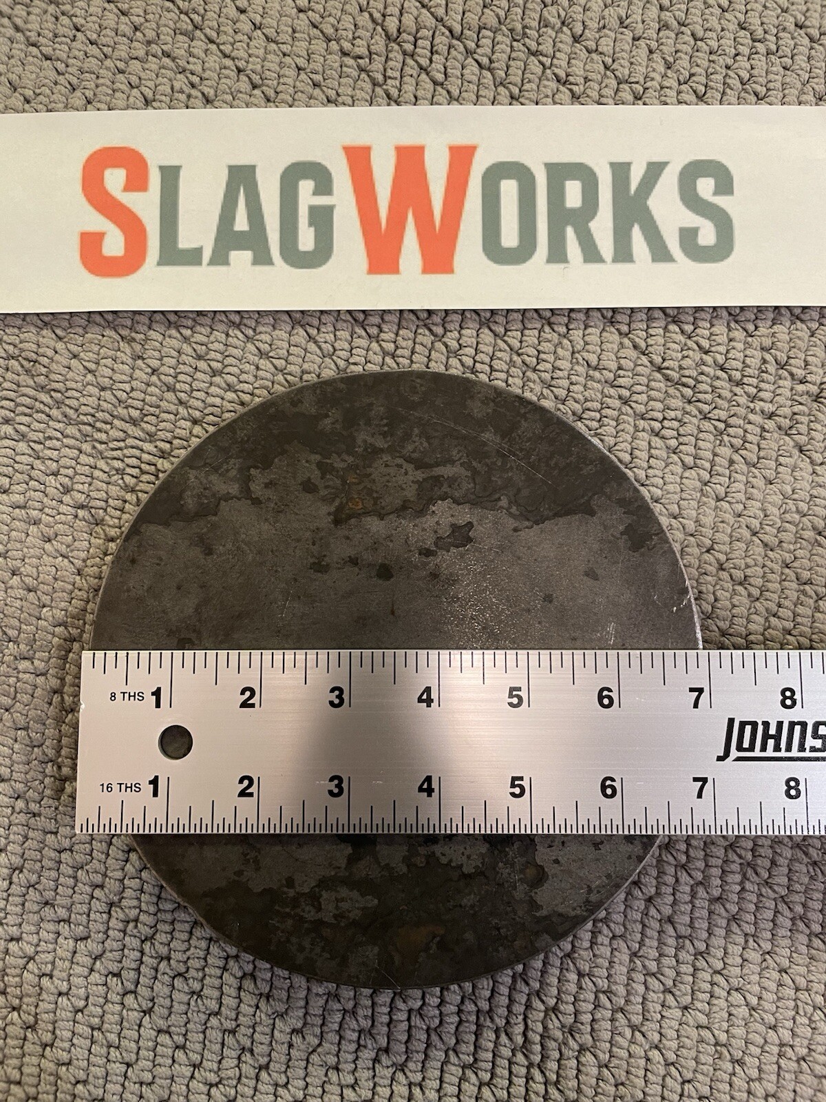 7 inch disc 1/2 inch thick steel plate 1/2”x7” disc A36 Hot Roll Flat