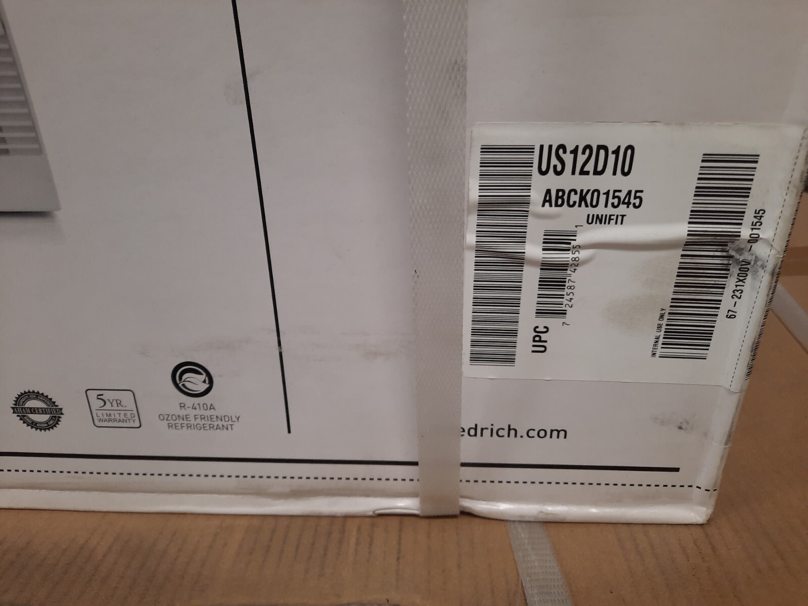 FRIEDRICH- USC12D – 12,000 BTU – 115V – THRU-THE-WALL ROOM AIR CONDITIONER