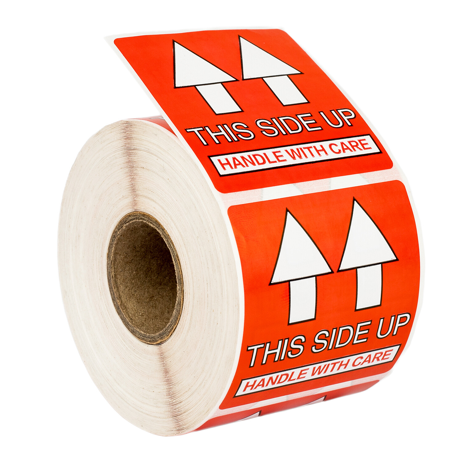 Pre-Printed THIS SIDE UP Labels/Stickers 2×2 (2″ x 2″) – (1) Roll of 500
