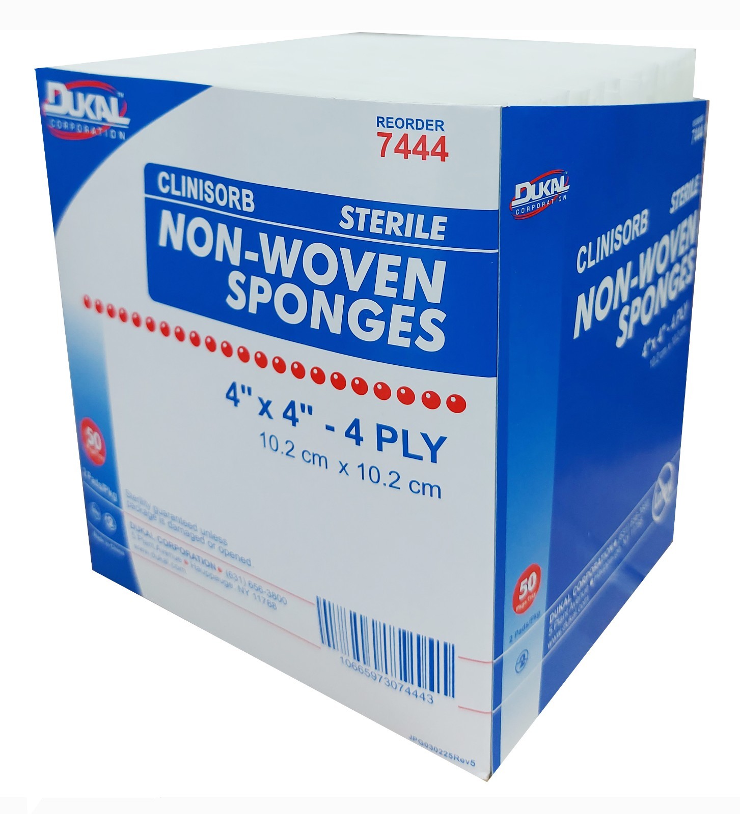 Non-woven Sponges Sterile/Disposable 4×4 4Ply, 7444, Dukal (3 Packs)