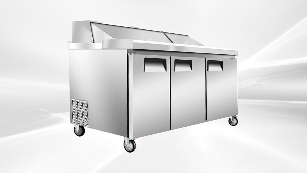 NEW 72″ Commercial Prep Table Refrigerator Standard Top Sandwich Salad Pizza NSF