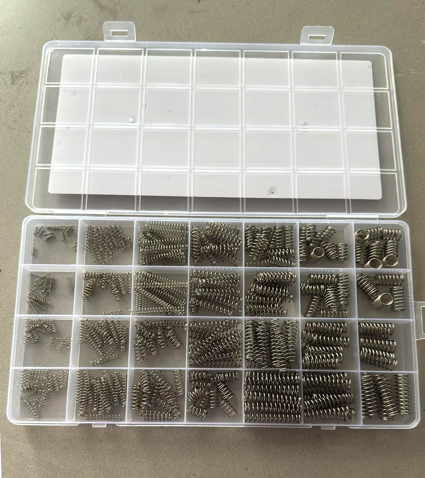 390 Piece Compression Spring Assortment Kit 28 Sizes Small Steel Springs Set