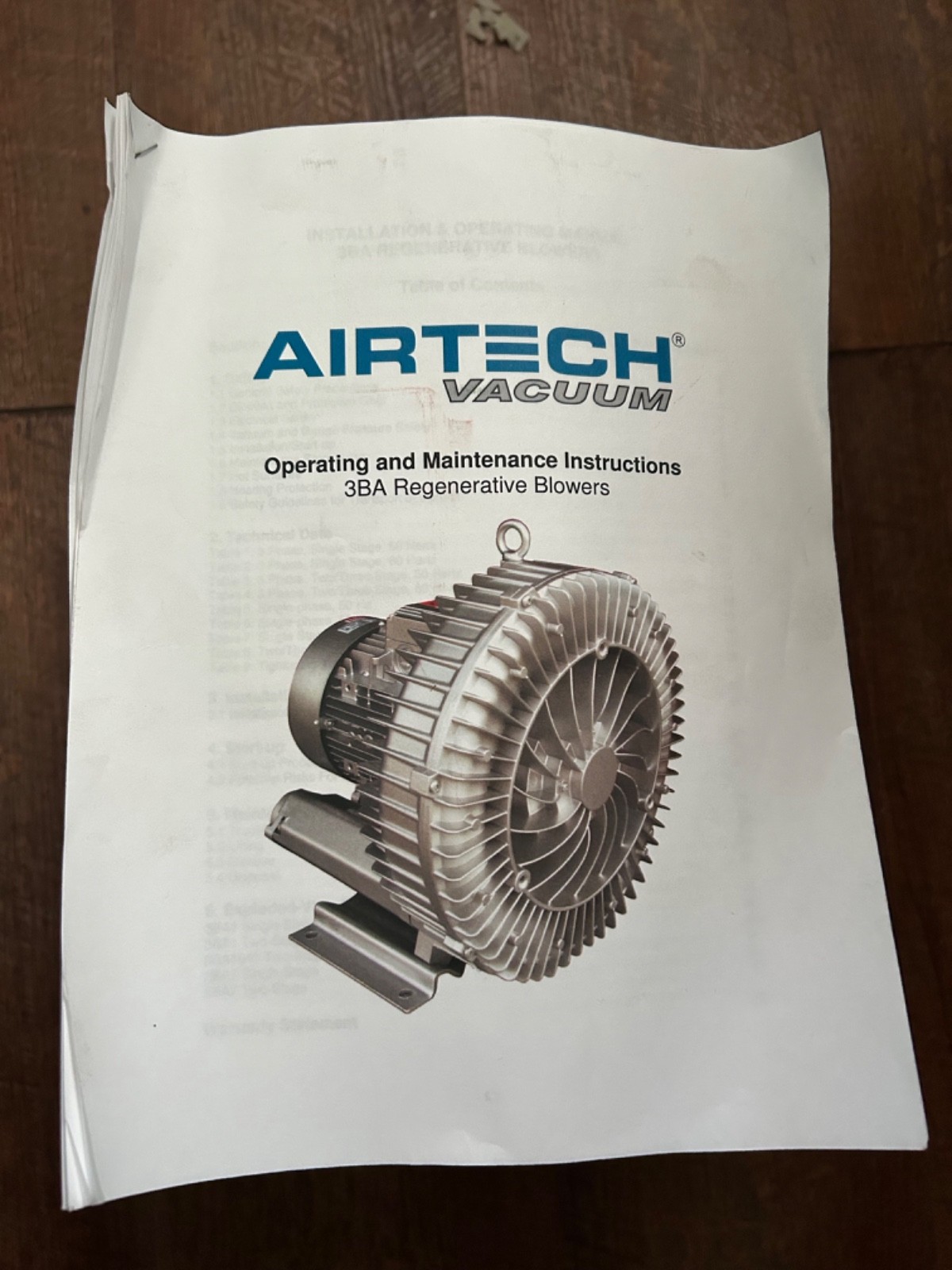 NEW AIRTECH 3BA1300-7AS15-Z 0.6 115 IP 55 Vacuum Motor