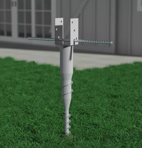 No Dig Ground Screw Anchor Spike – U Shaped Post Stake for Mailbox and Fence