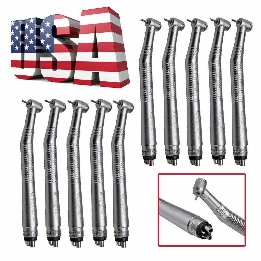 1-10 Seasky Dental High Speed Turbine Handpiece Push Spray 4 Hole Fit NSK