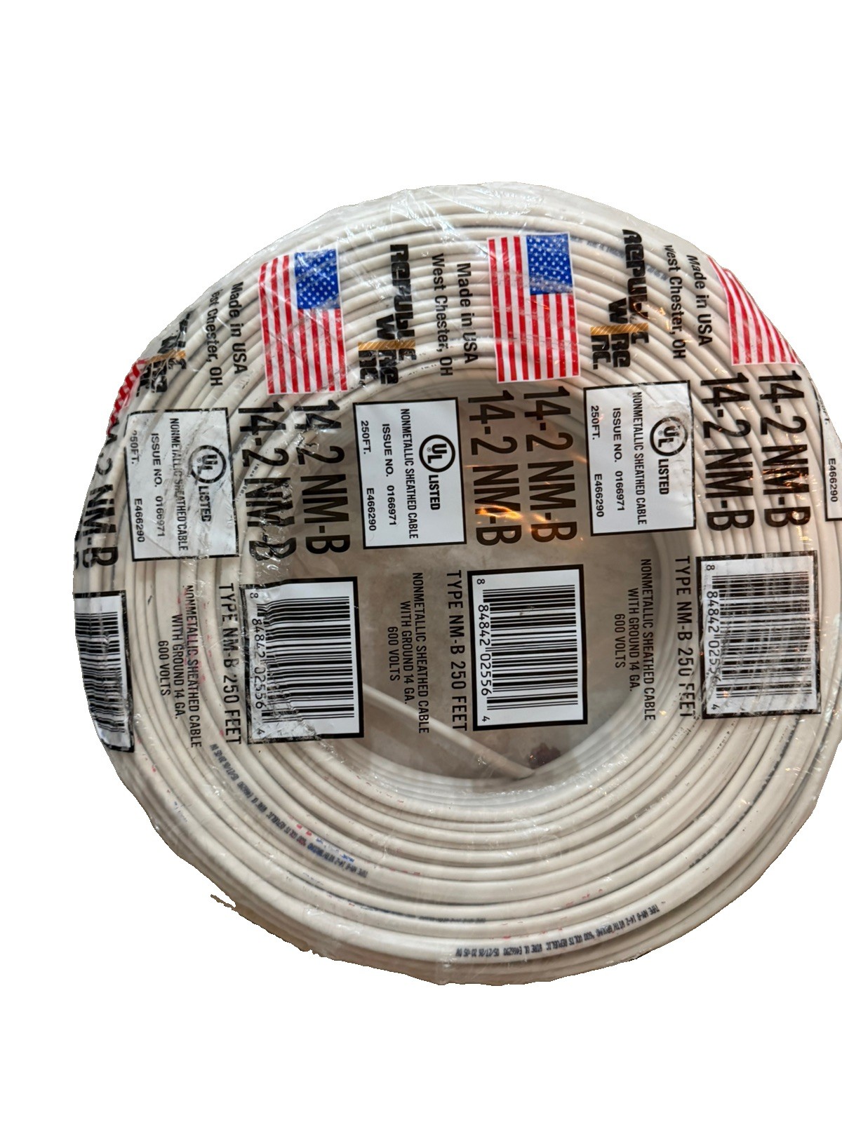 Republic 14/2 NM-B Wire 250 ft Copper Building Ground Cable NEW Shipping/Pickup