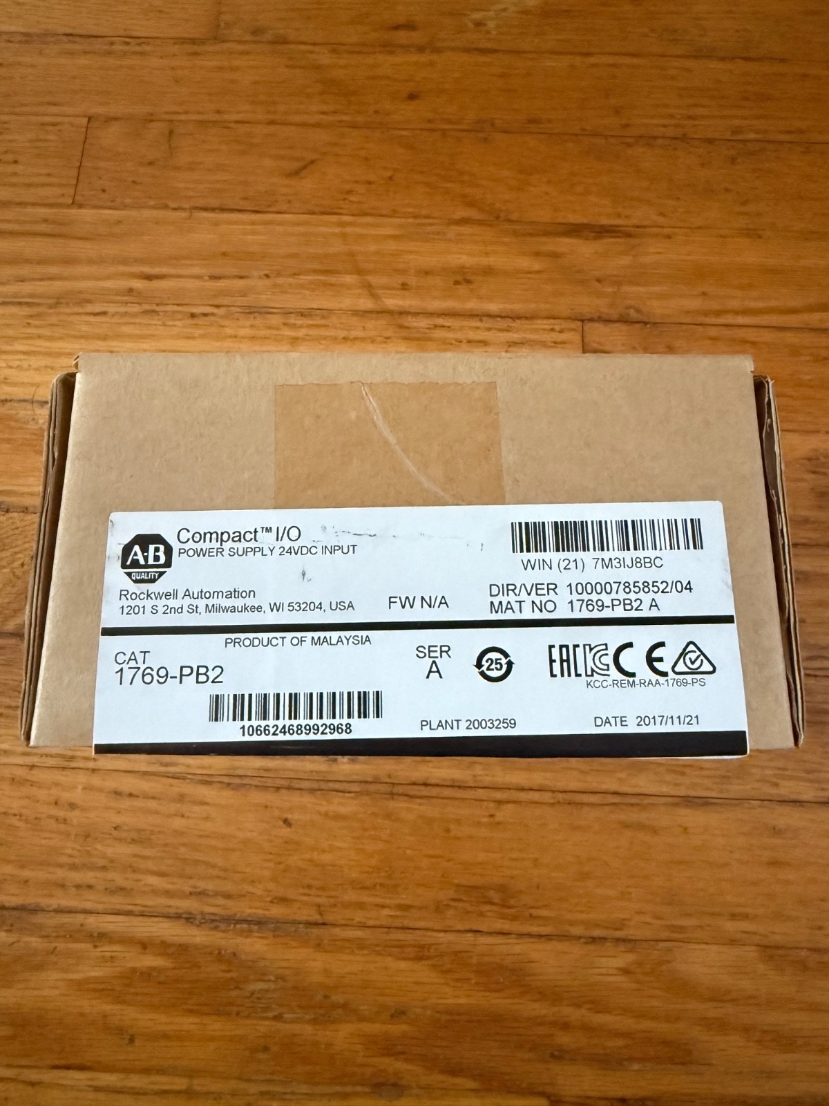 Allen-Bradley 1769-PB2 CompactLogix DC 2A/0.8A Power Supply New Factory Sealed
