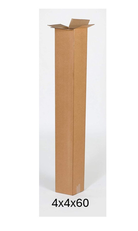 4″ x 4″ x 60″ CARDBOARD BOX – 200 lb – SINGLE BOX – TALL