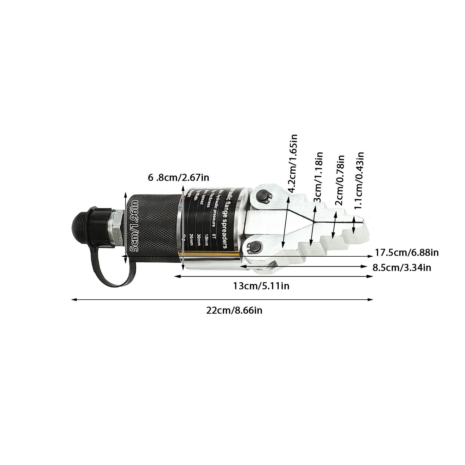 8T Hydraulic Expander Flange Spreader Pipe Repair Tool w/ Manual Hydraulic Pumps