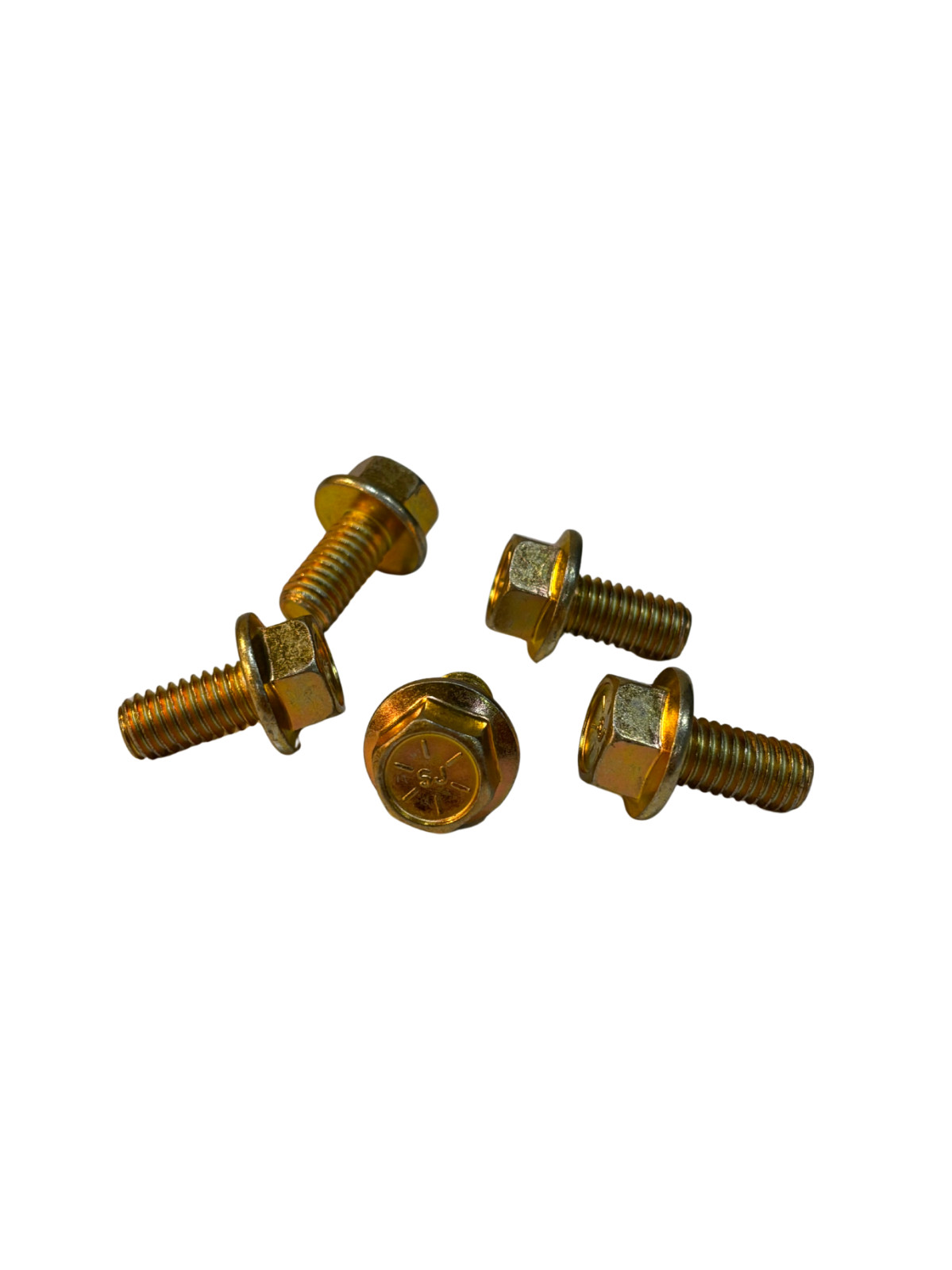 (100 Pcs) 3/8″-16×3/4″ Grade 8 Hex Flange Bolt (FT) Zinc Yellow Trivalent