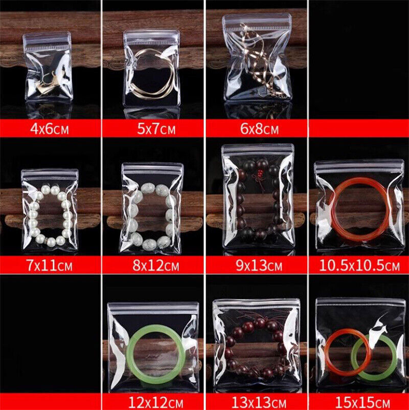 Jewelry Storage BagClear Plastic Coin Bag For Zip Lock Anti-oxidation Pouch PVC