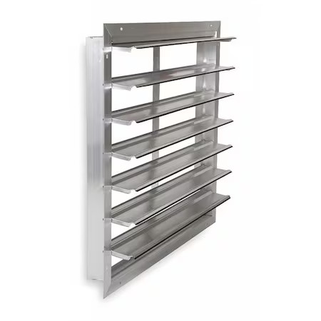 Dayton 2Ftw7 36 In 39″H-W 5.75″L Alu Wall Exhaust Shutter, 36-1/2 In X 36-1/2