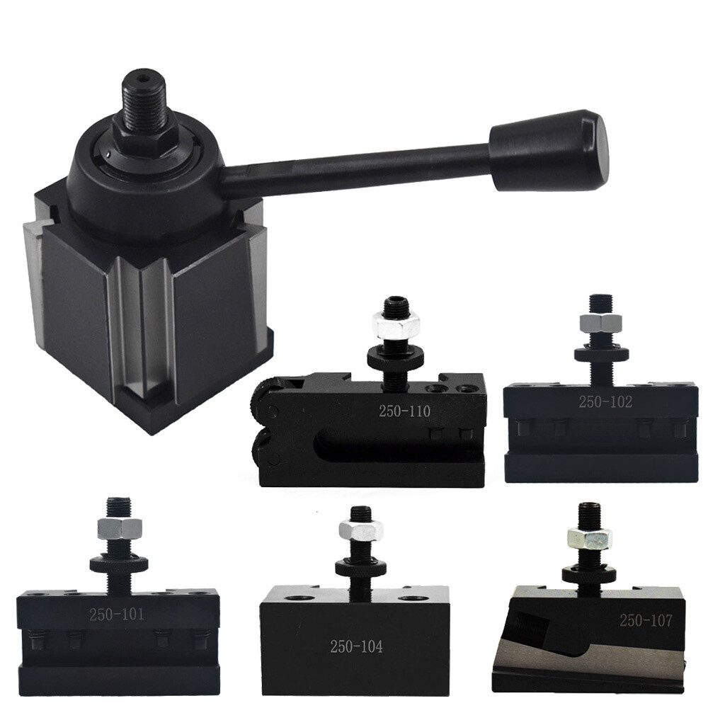 6Pcs AXA 250-111 Wedge Type Quick Change Tool Post Holder Set For Lathe 12″