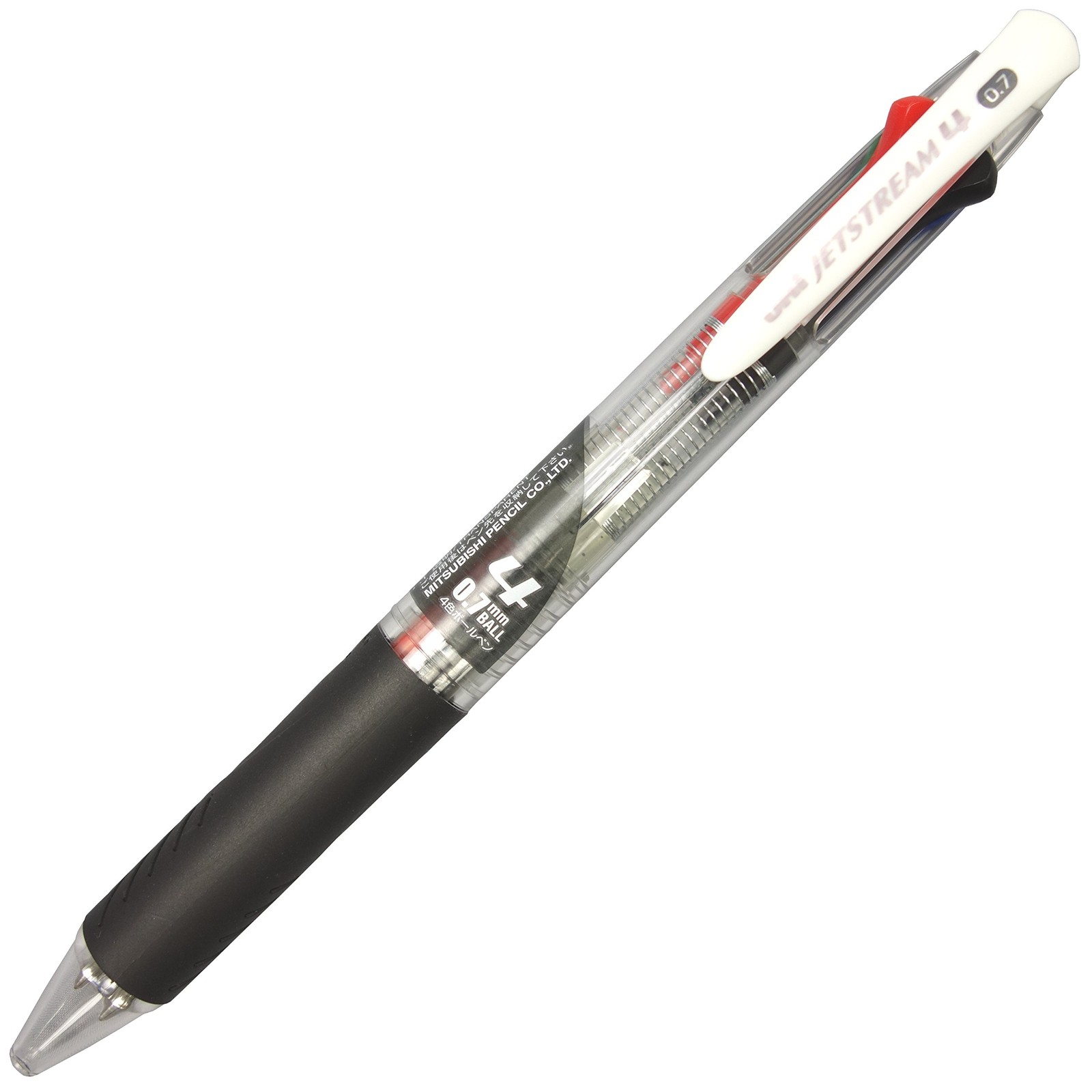 Uni Jetstream 3~Color Ballpoint Pen 0.7mm Black Red Blue Green Transparent