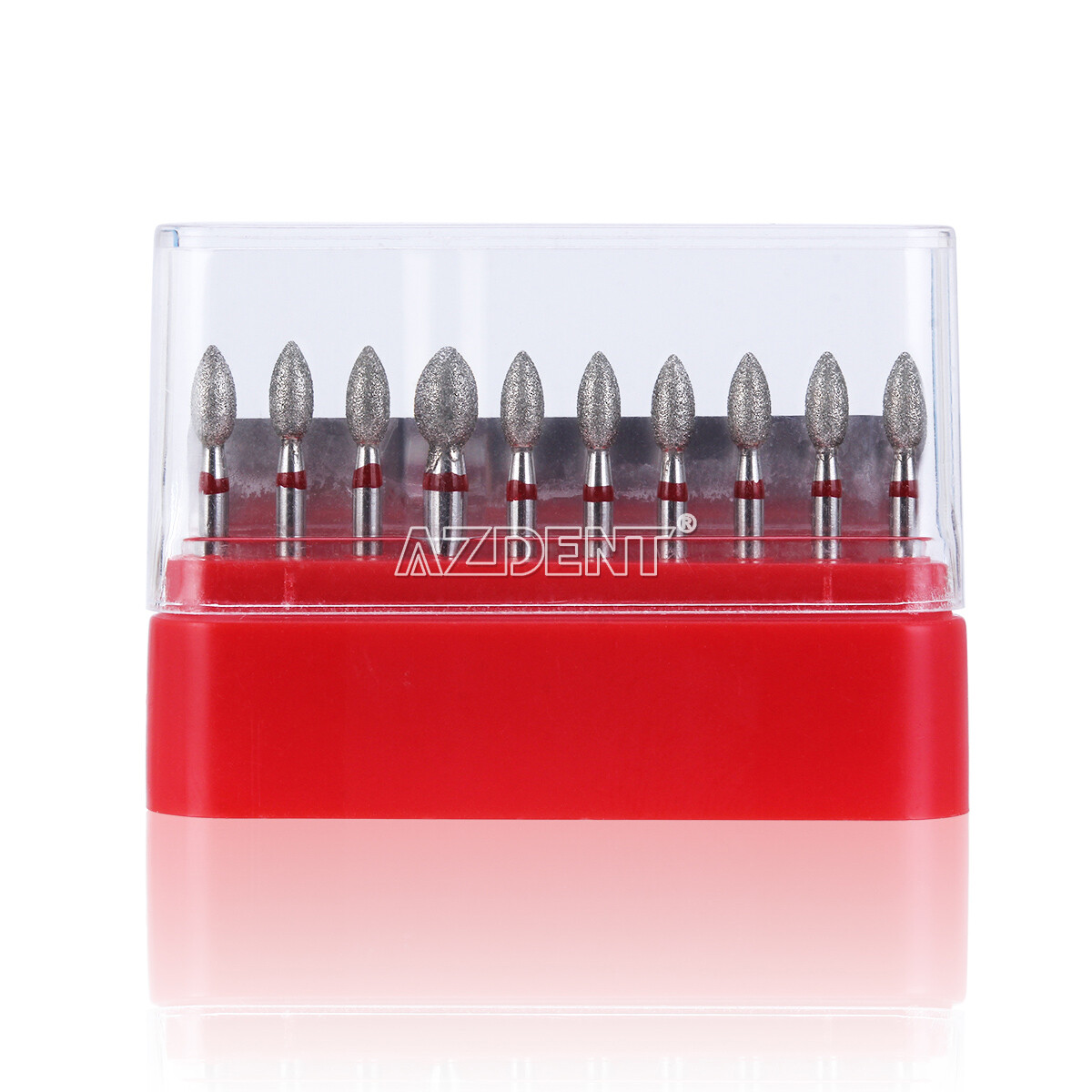 50pcs AZDENT Dental FG Diamond Burs Football #368-023F Fine Red High Speed