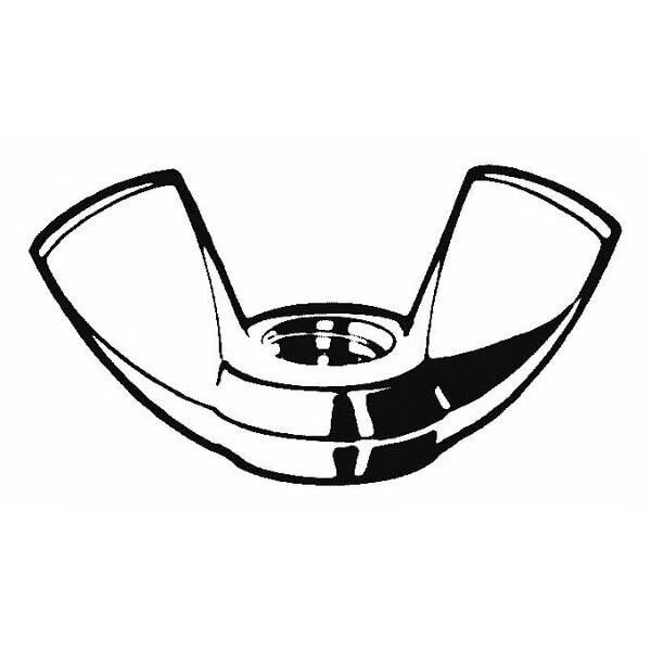Wing Nut, 3/4″-10, Stainless Steel, Plain, 1.44 in Ht, 2.76 in Max Wing Span