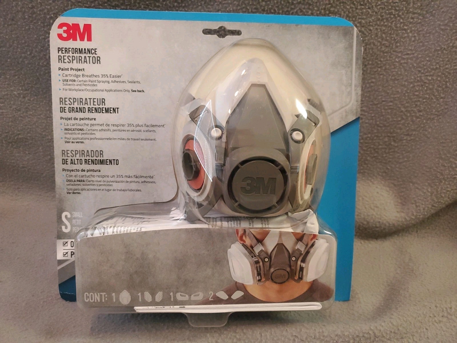 3M Performance Respirator Small OV P95, 6211P1 Paint Project Exp 07/2027 NEW