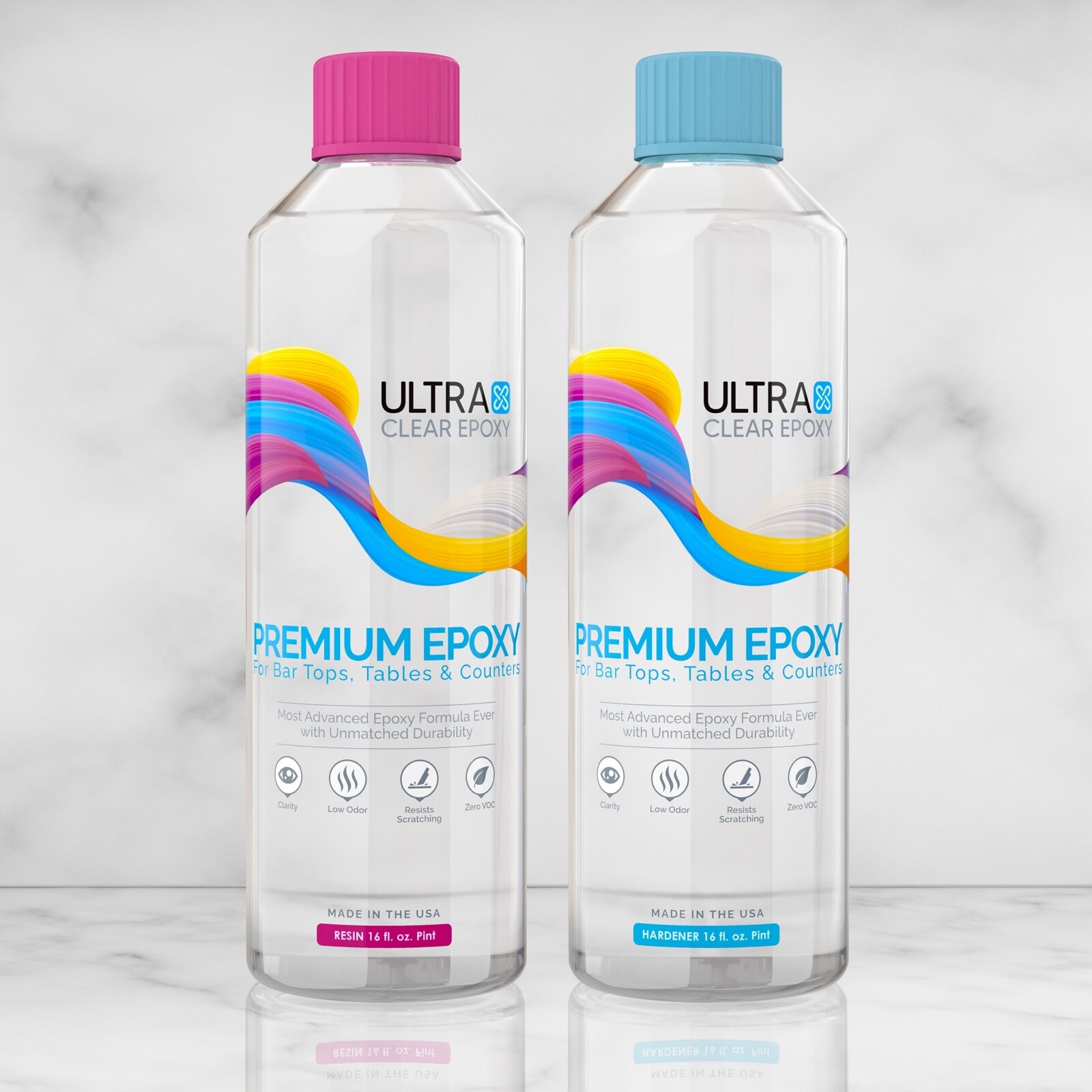 UltraClear Epoxy Resin | Table Top Epoxy | Bar Top Countertop Epoxy 1 Quart Kit