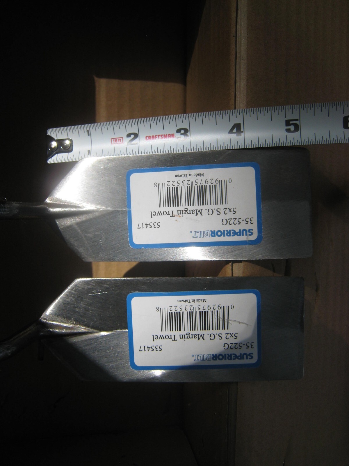 2 yes 2 SuperiorBilt ProBilt Series 5 in. x 2 in. Margin Trowel 35-522G #535417