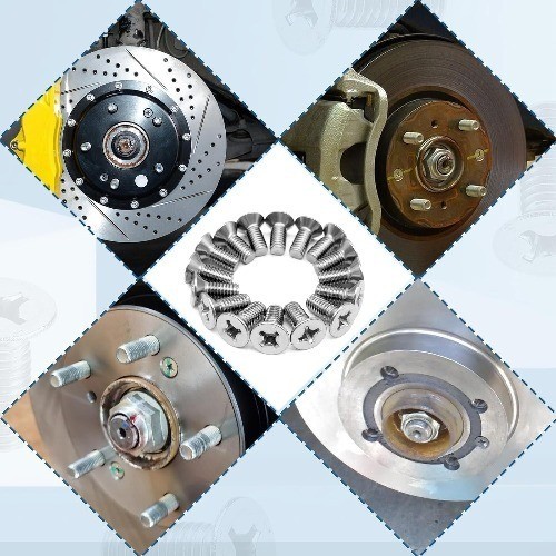 16-Pack Stainless Steel Brake Disc Rotor Screws for Front Color: 16 PCS Silver