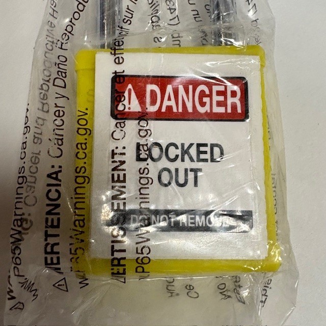 20 Pieces – BRADY LOCK OUT PADLOCKS SDPL-YLW-38ST-001, KEYED ALIKE CODE 001 #
