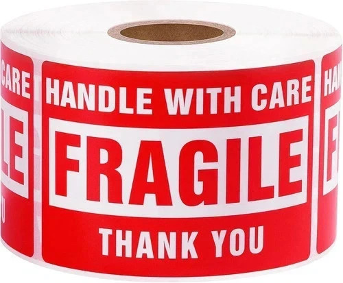 Fragile Stickers 1 Roll 250 2×3 Fragile Label Sticker Handle With Care Mailing
