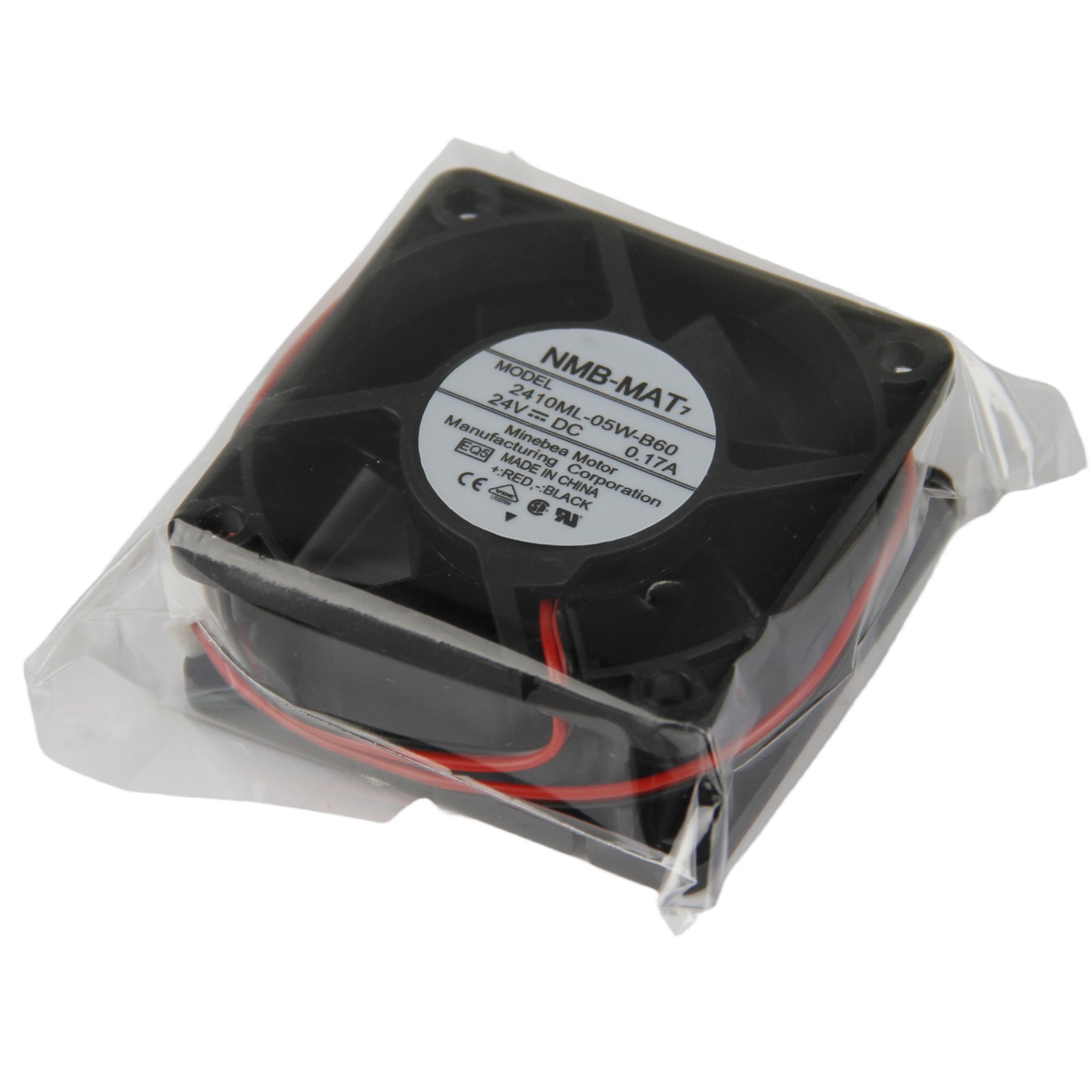 4PCS For NMB 2410ML-05W-B60 DC 24V 0.17A Axial flow cooling fan 2pin 6CM 6025